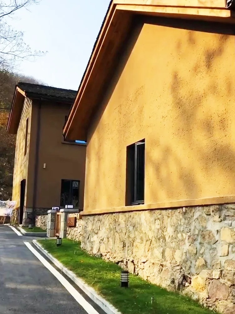 仿五花断层夯土漆多少钱#农家小院#乡村建设#民宿改造