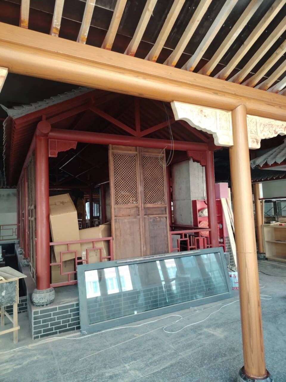 廊架长廊木纹漆，钢结构金属面木纹漆，仿木纹漆源头批发