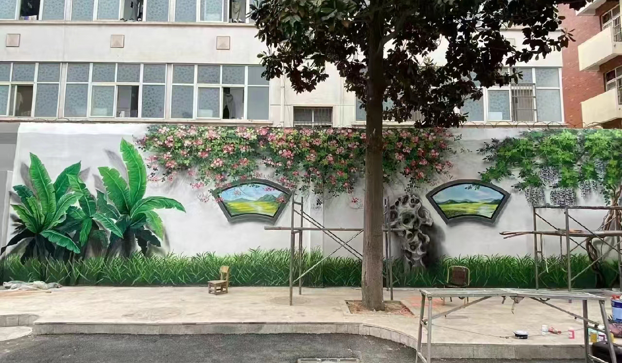 苏州昆山墙绘墙体彩绘壁画艺术创作
