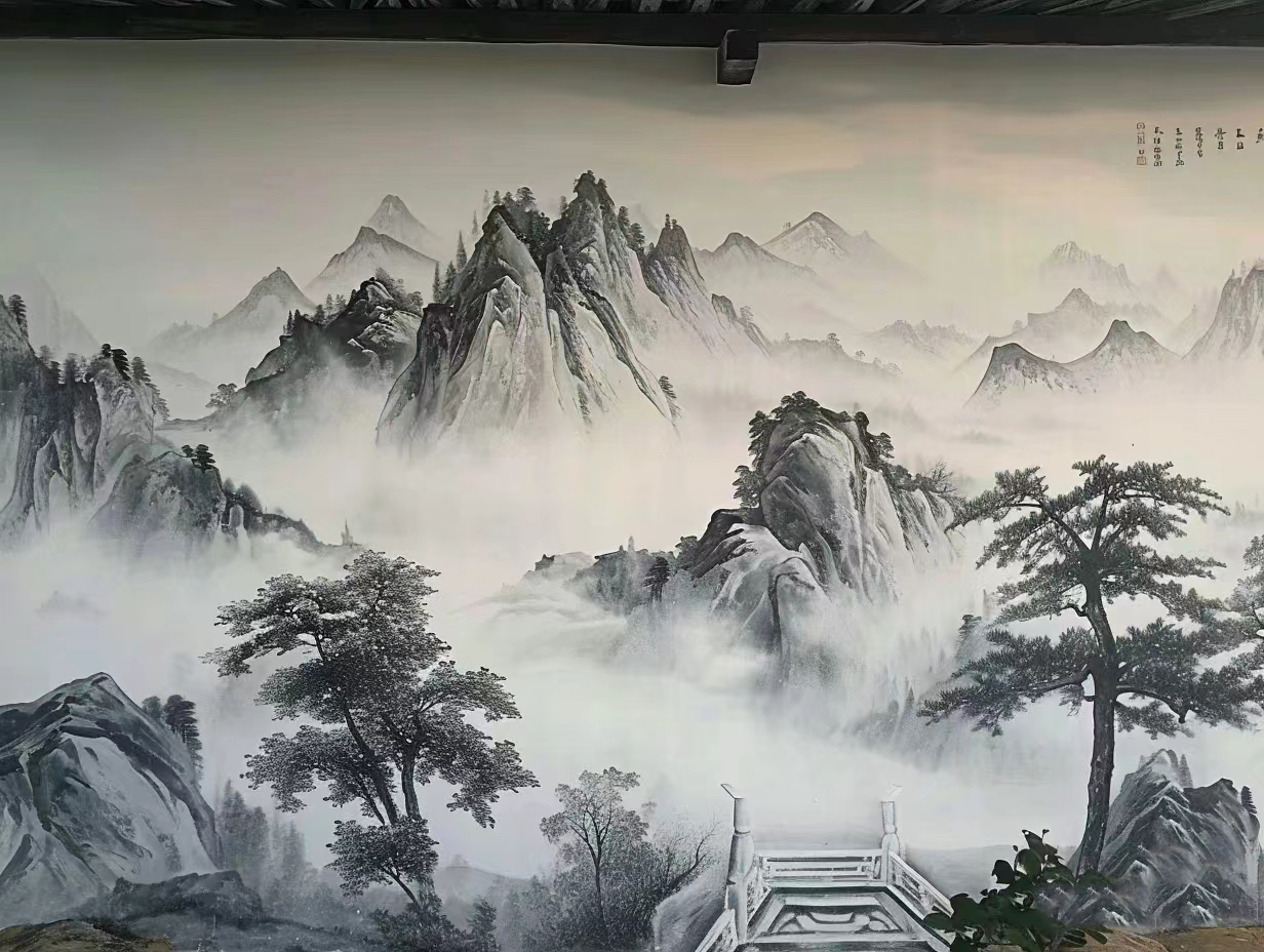 清远清新英德壁画彩绘手绘墙绘画公司本地制造商